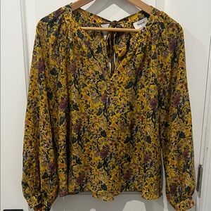 Madewell X Karen Walker Gorgeous Floral Print Blouse, Size Small